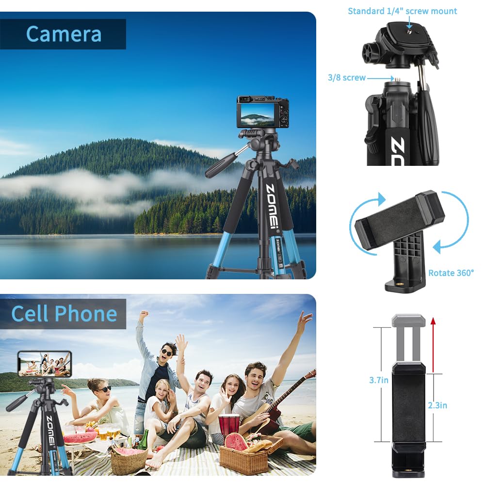 Amazon.com: 74 Inch Heavy Duty Tripod Stand for Cameras, Cell